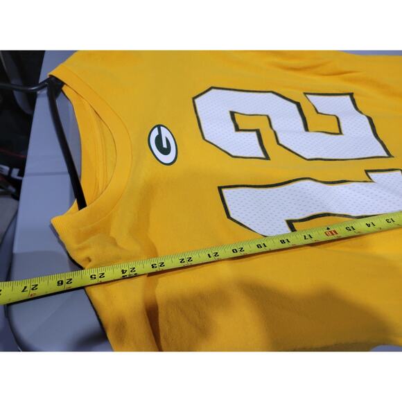 Majestic Aaron Rodgers # 12 T Shirt Greenbay Packers Mens Large Yellow - Picture 7 of 8